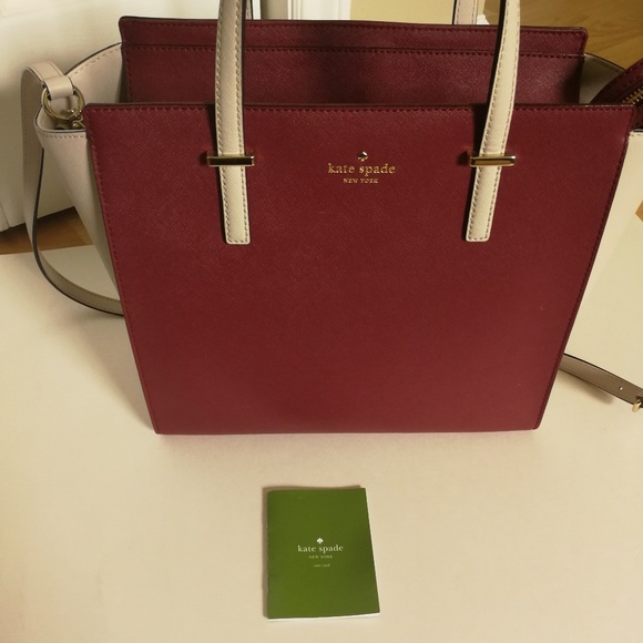 kate spade Handbags - Kate Spade Large Cedar Tote Burgundy